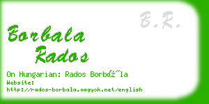 borbala rados business card